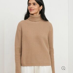 JENNI KAYNE Cropped Turtleneck in Camel